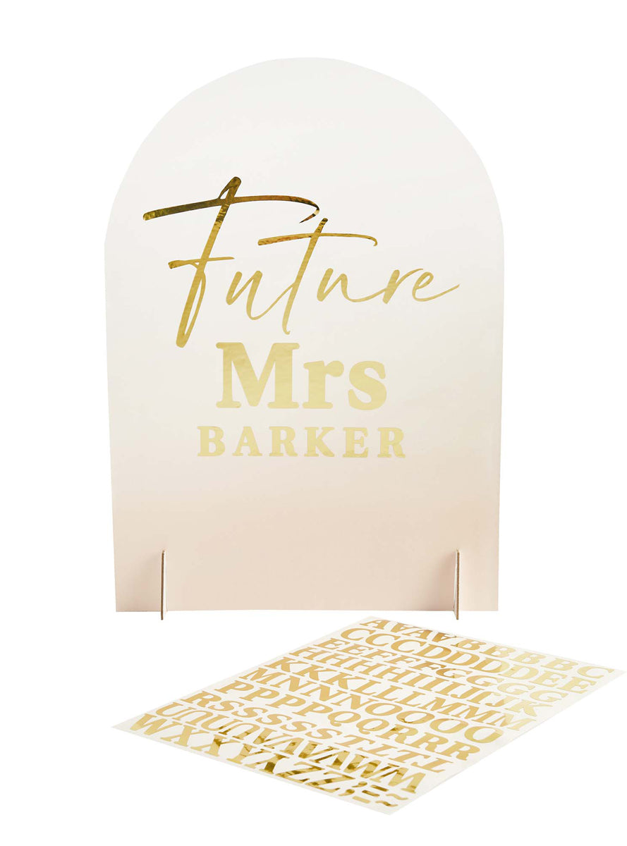 Bride To Be Future Mrs 30cm Customisable Sign — Main Image