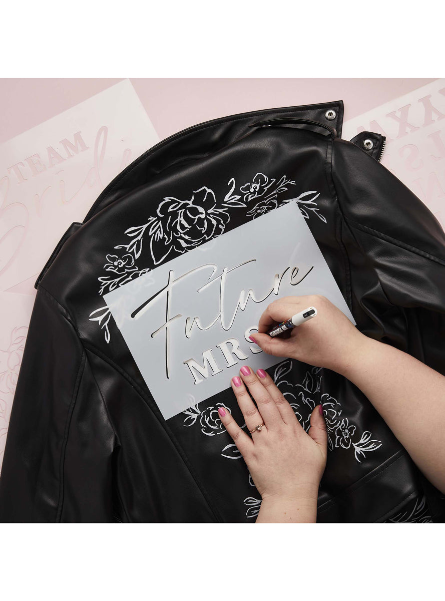 Bride To Be Future Mrs Hens Party Clothing Stencil Kit — Main Image