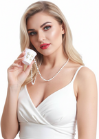 Bride To Be White Shot Glass Beaded Necklace  - Main Image
