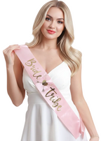  Bride Tribe Pink and Gold Hen's Party Sash  - Main Image