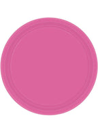 Image of Bright Pink 17cm Round 20 Pack Paper Plates