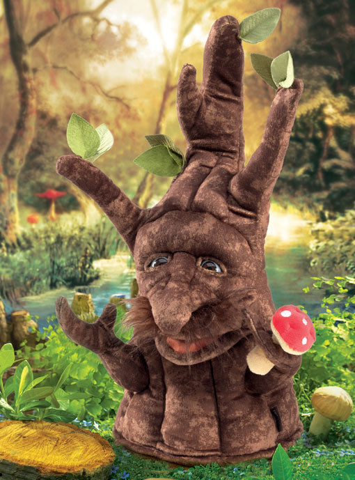 Brown Enchanted Tree Hand Puppet - Lifestyle Image