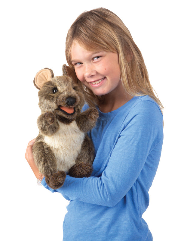 Brown Fluffy Quokka Hand Puppet - Alternate Image 2