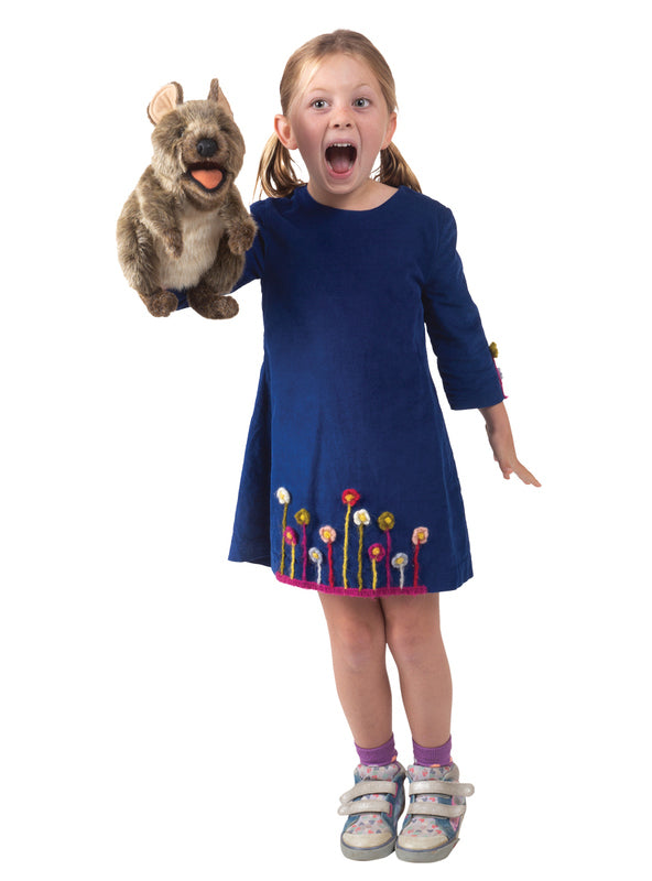Brown Fluffy Quokka Hand Puppet - Alternate Image 3