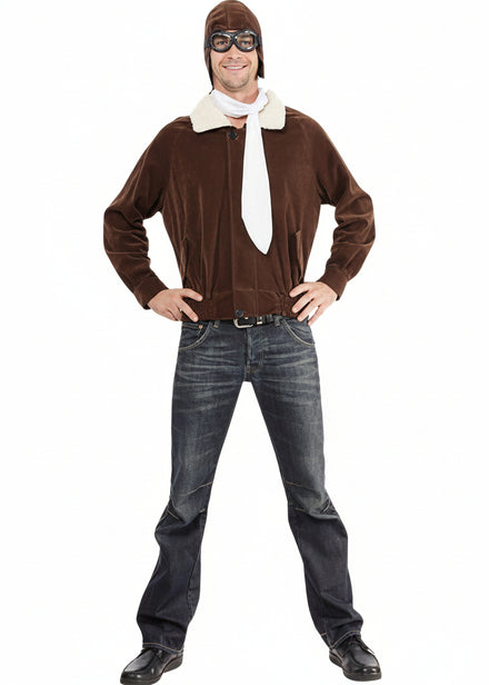 Brown Pilot Costume For Men