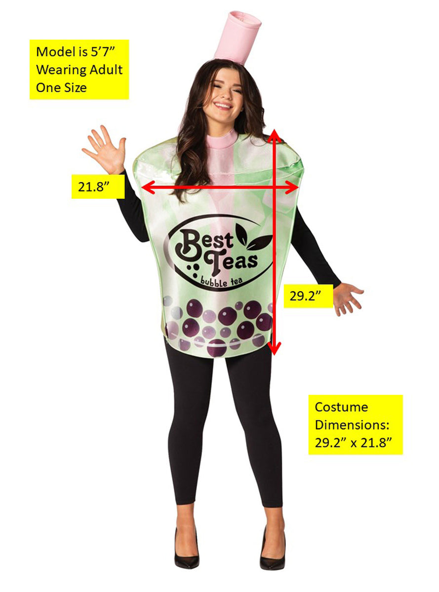 Bubble Tea Novelty Adults Drink Costume - Details Image