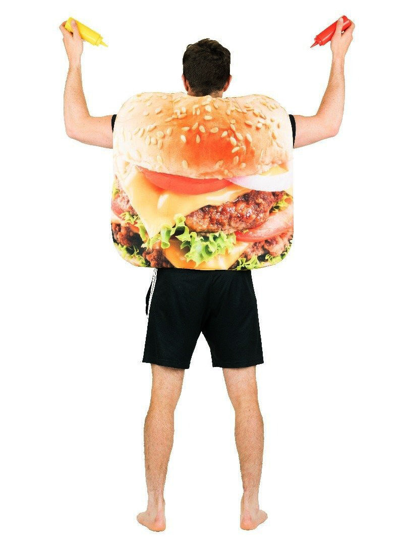 Burger Novelty Adults Food Costume - Back Image