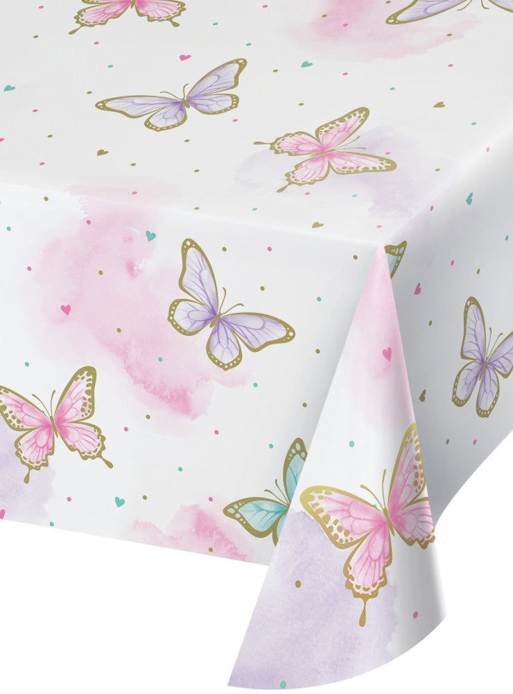 Butterfly Shimmer 259cm Paper Table Cover – Main Image