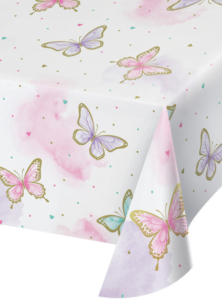 Butterfly Shimmer 259cm Paper Table Cover – Main Image