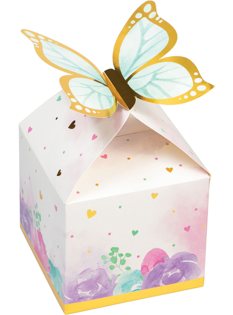 Butterfly Shimmer 8 Pack Party Favour Treat Boxes – Main Image