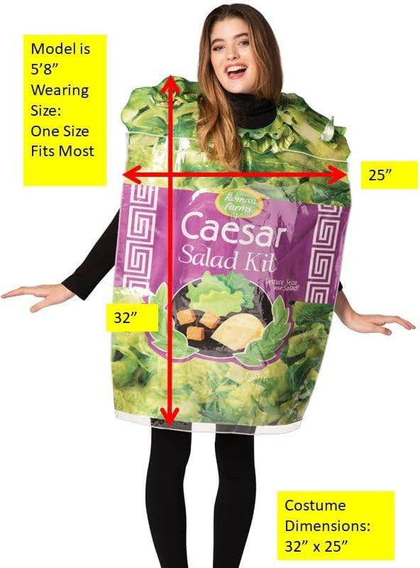 Caesar Salad Kit Novelty Adults Costume - Details Image