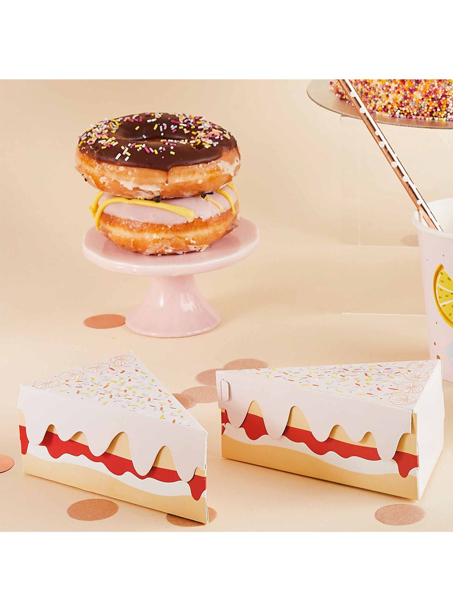 Cake Slice 10 Pack 11cm Treat Boxes — Lifestyle Image
