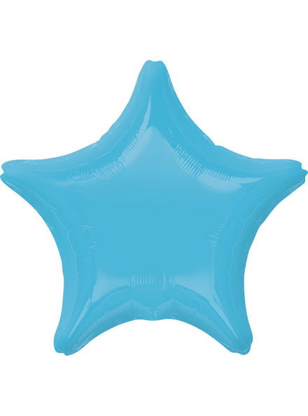 Caribbean Blue Foil 45cm Star Balloon - Main Image