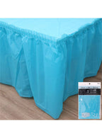 Image of Caribbean Blue 426cm Plastic Table Skirt