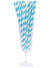 Image of Caribbean Blue and White Stripe 50 Pack Paper Straws