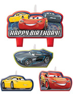 Image Of Cars 4 Pack Birthday Cake Candle Set