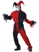 Image of Men's Evil Jester Scary Halloween Dress Up Costume