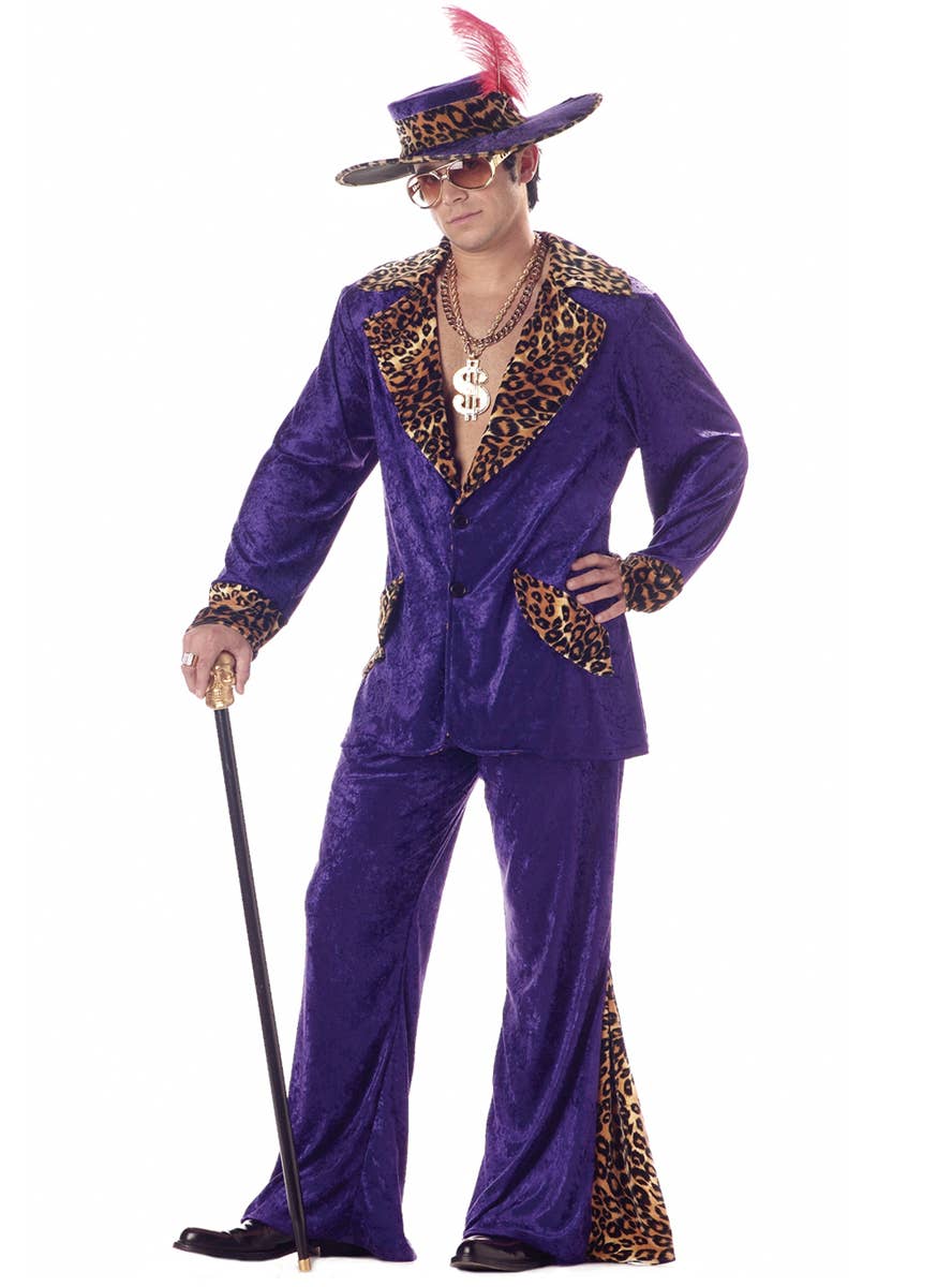 Purple Velvet Mac Daddy Pimp Costume for Men - Main Image