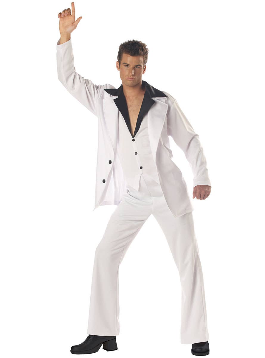 White Saturday Night Fever Men's Disco Dude Costume - Main Image