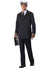 Men's Black Airline Captain Uniform Fancy Dress Costume - Main Image