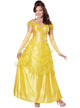 Womens Long Yellow Disney Princess Belle Costume for Adults - Main Image