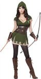 Womens Sexy Robin Hood Fancy Dress Costume Bow and Arrow Front