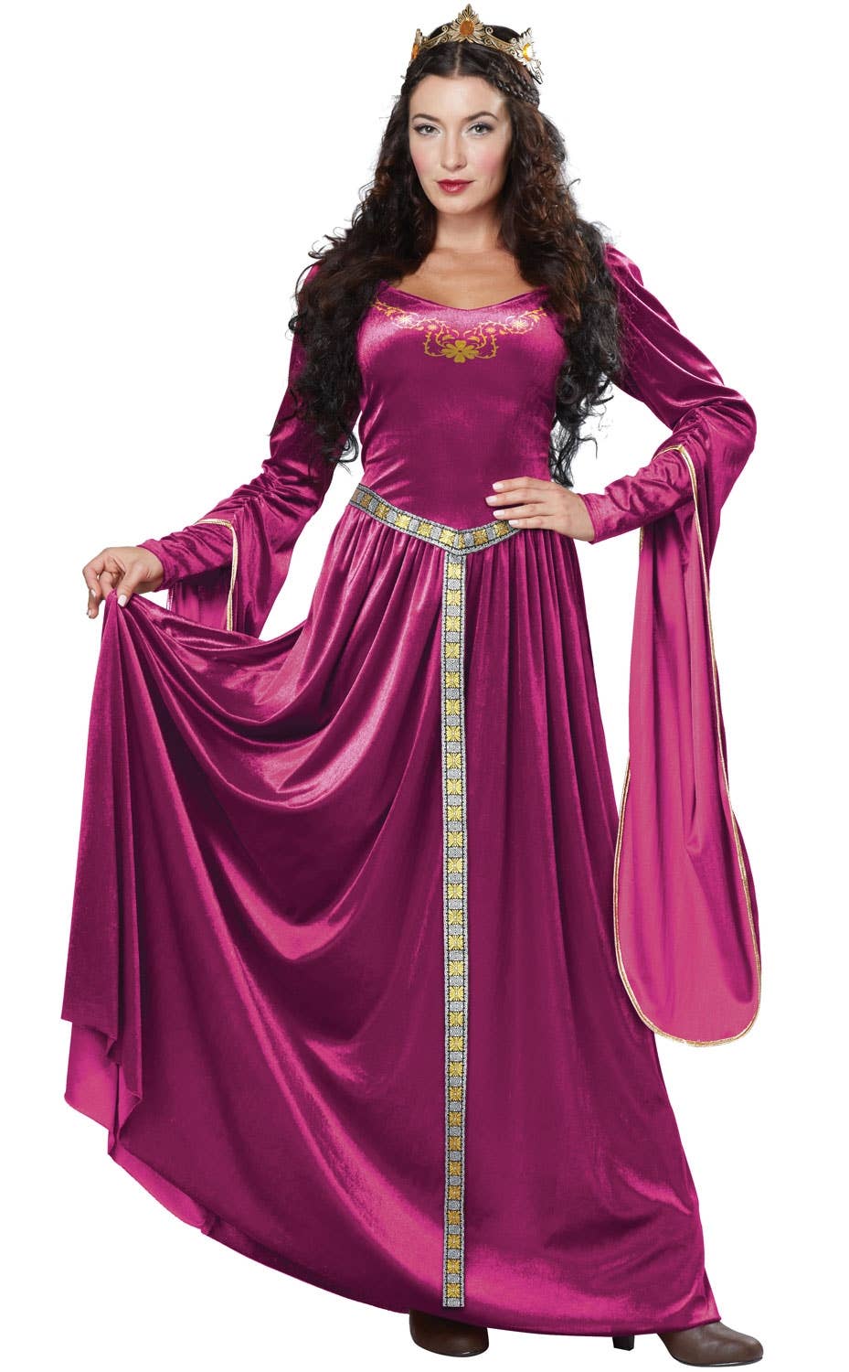 Lady Guinevere Berry Fancy Dress Adult's Medieval Costume Main Image