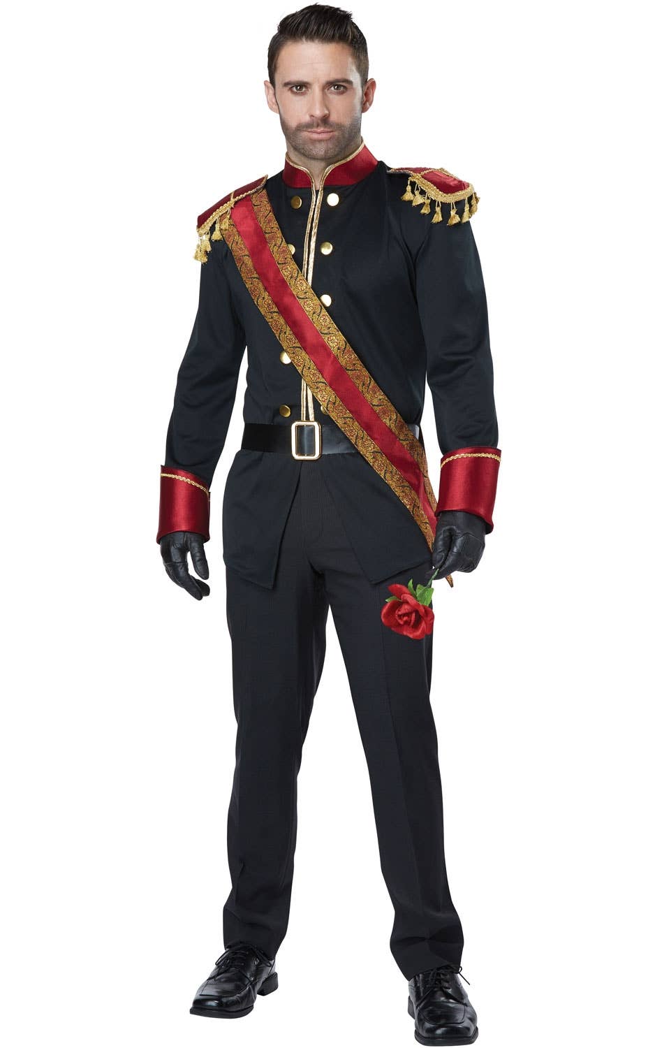 Men's Dark Prince Red and Black Storybook Costume Main Image