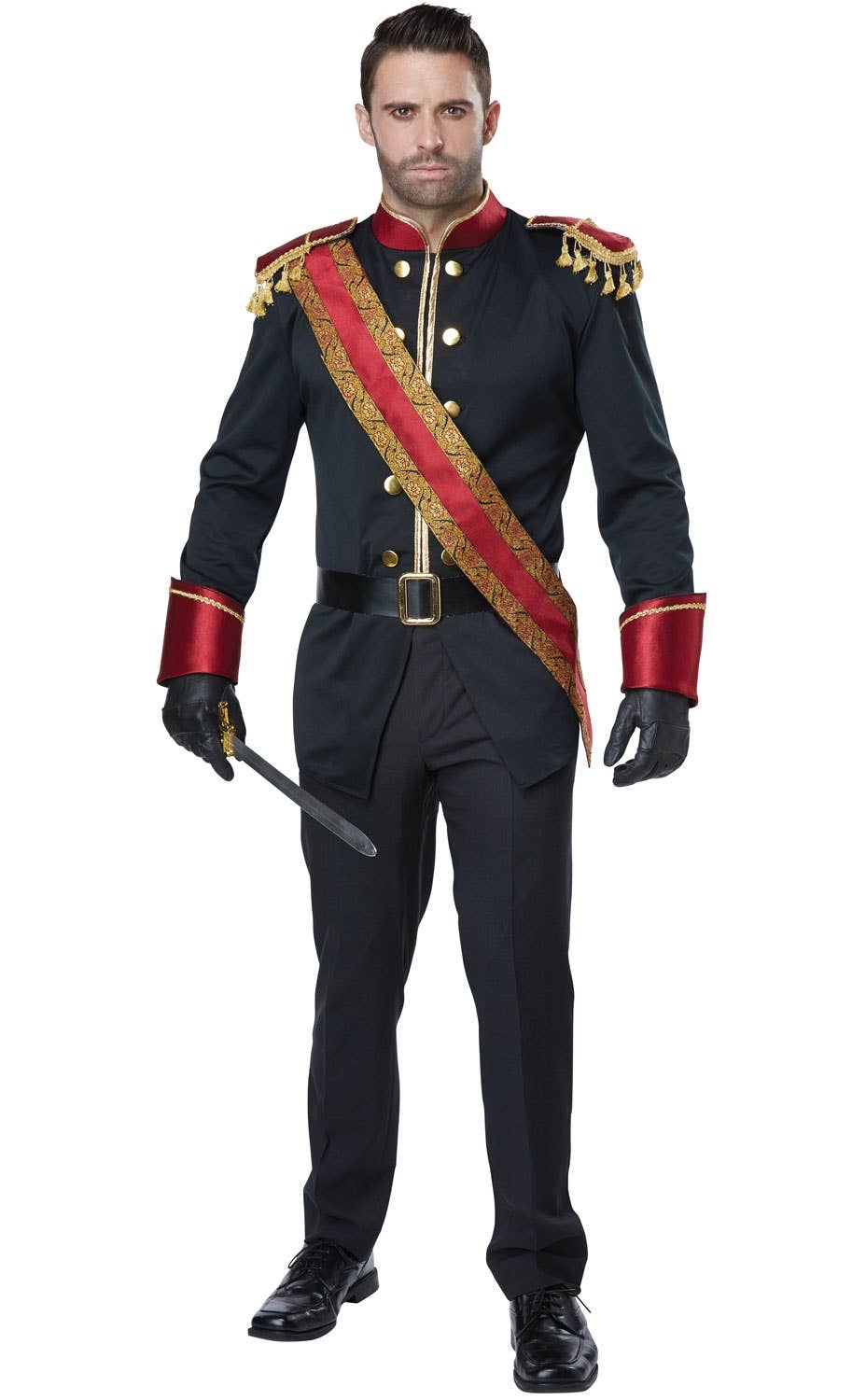 Men's Dark Prince Red and Black Storybook Costume Second Image