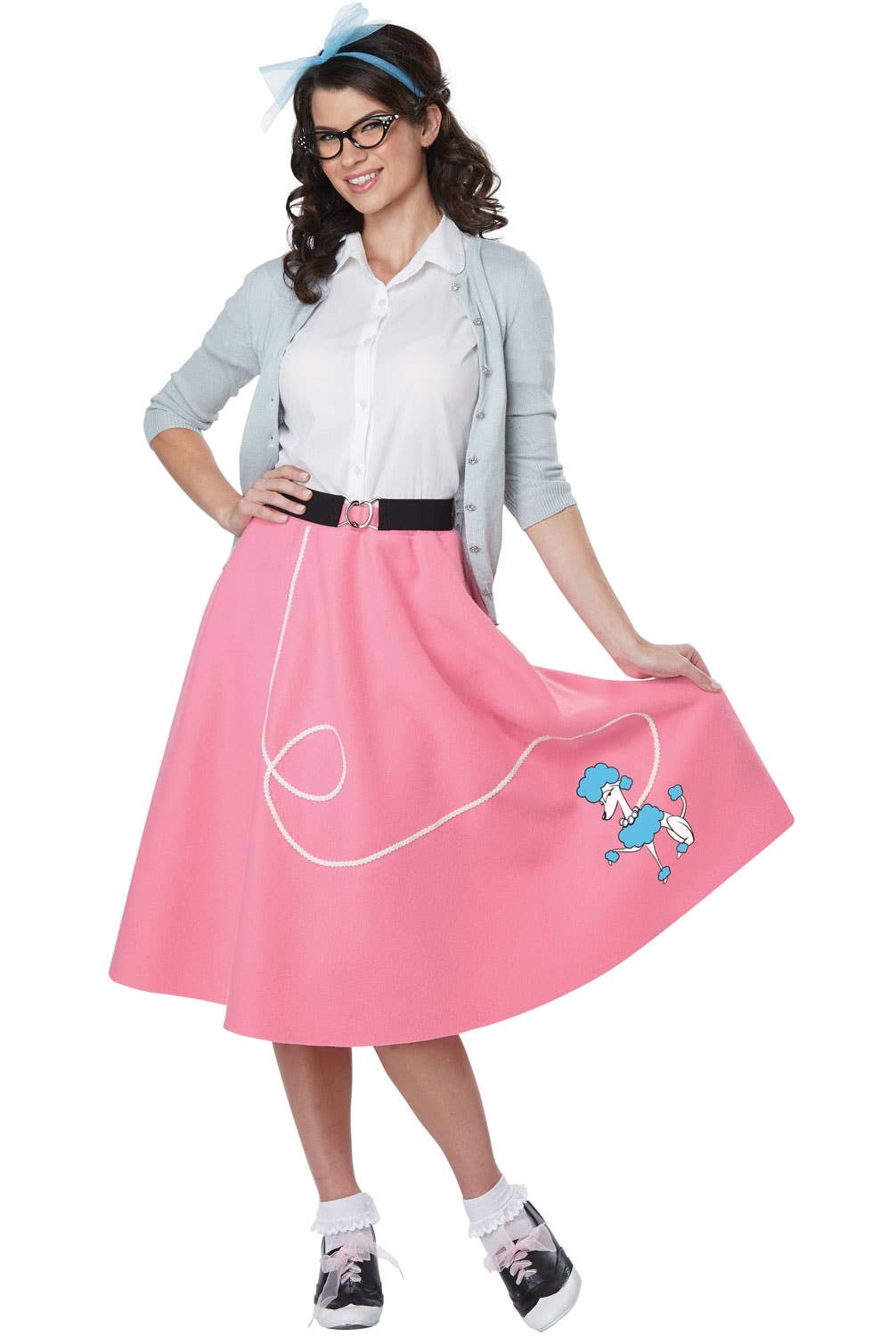 Pink and White 50s Rockabilly Women's Costume - Second Main Image