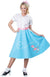 Blue and White 50s Rockabilly Women's Costume Main Image