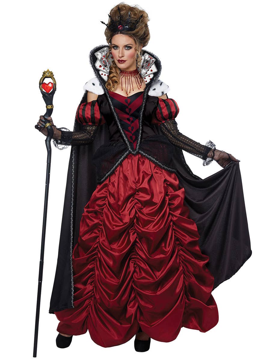 Super Deluxe Women's Dark Queen of Hearts Costume Main Image