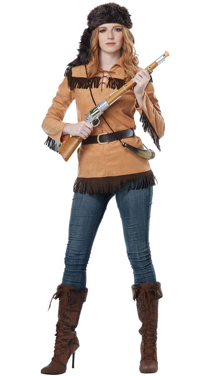 Women's Frontier Lady Colonial Fancy Dress Costume Main Image