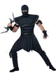 Men's Black Ninja Warrior Fancy Dress Costume Product Image