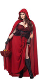 Plus Size Dark Red Riding Hood Women's Costume Main Image