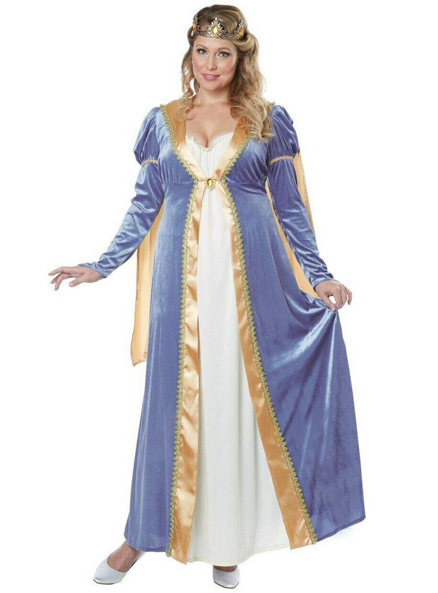 Women's Medieval Princess Plus Size Costume Front View