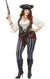 Plus Size Buccaneer Women's Black and Grey Pirate Costume Main Image