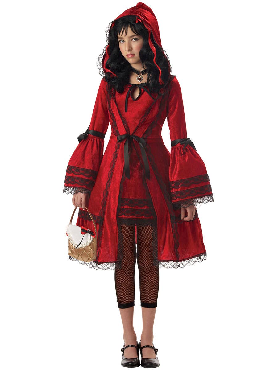 Red Riding Hood Girl's Gothic Costume Front View