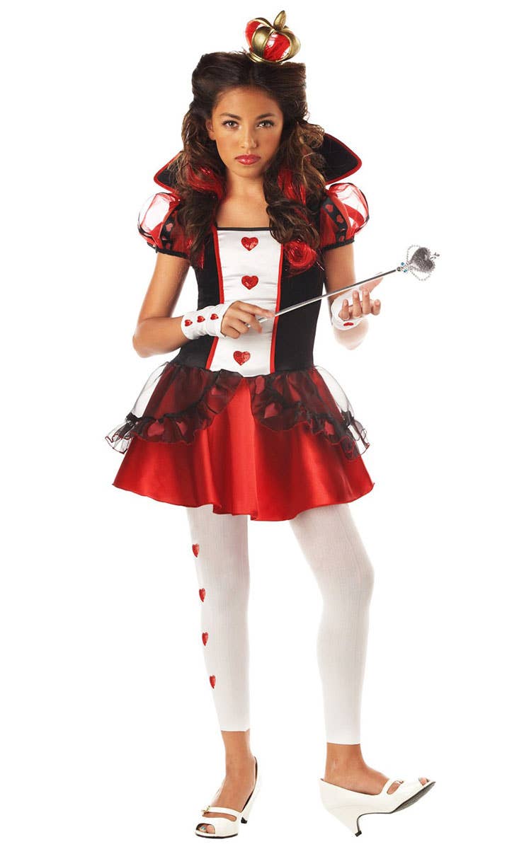 Teen Girls Queen Of Hearts Costume Main Image