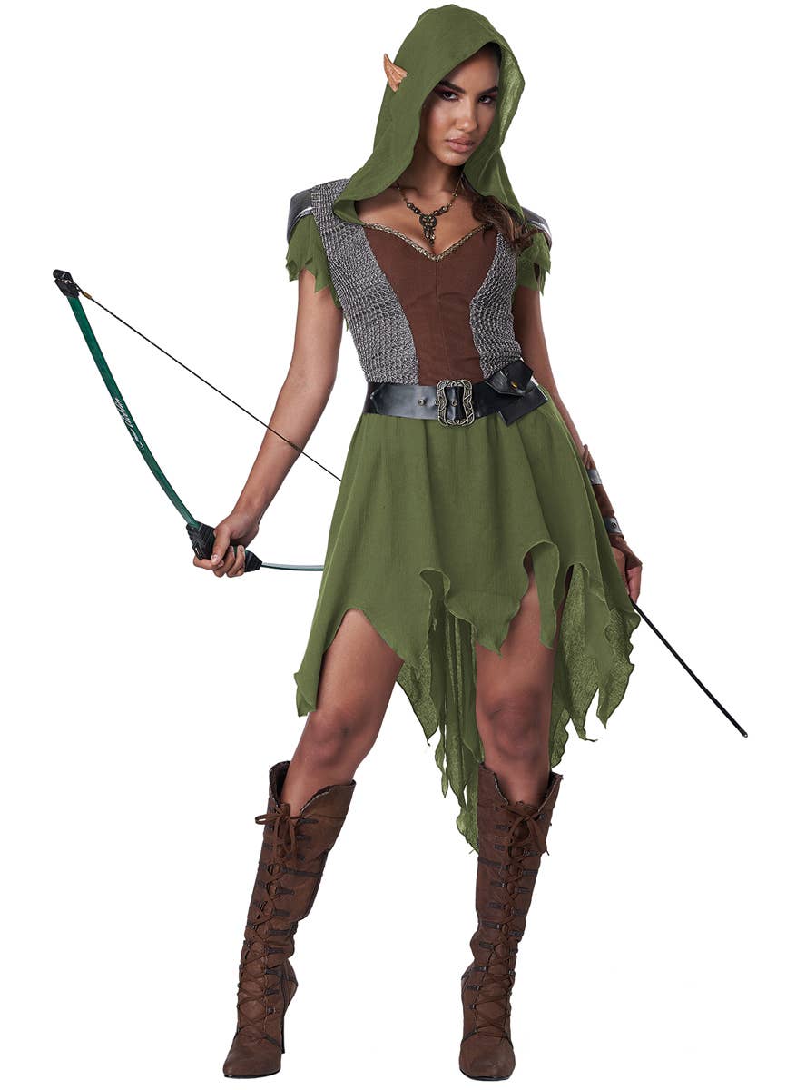 Medieval Elven Hunter Women's Costume - Alt Front Image