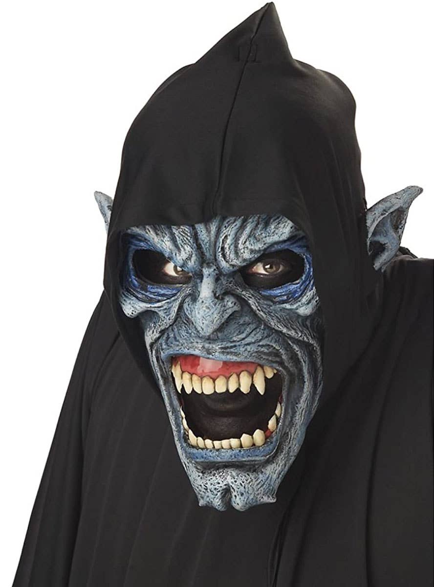 Deluxe Night Stalker Vampire Ani-Motion Halloween Costume Mask Accessory View 1