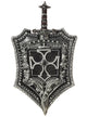 Black and Silver Medieval Knight Sword and Shield Costume Weapon Set
