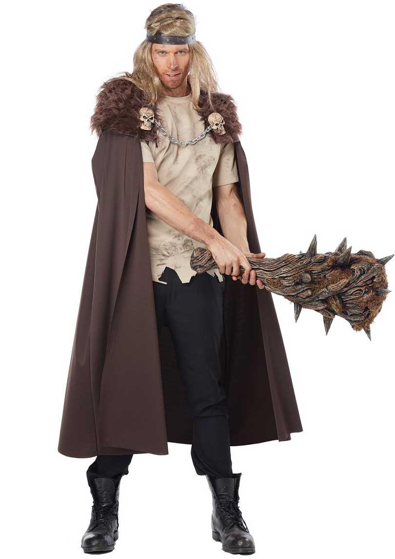 Adult's Viking Costume Cape with Brown Fur