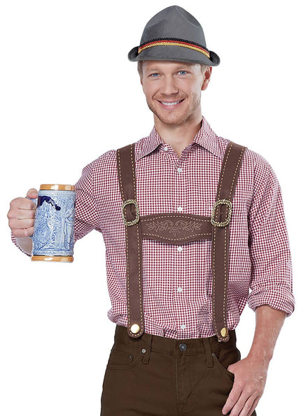 Men's Oktoberfest German Lederhosen Costume Set