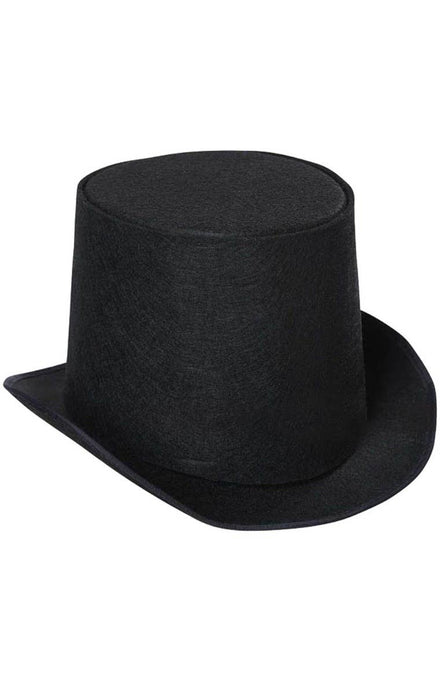 Kids Versatile Black Top Hat Fancy Dress Costume Accessory Main Image