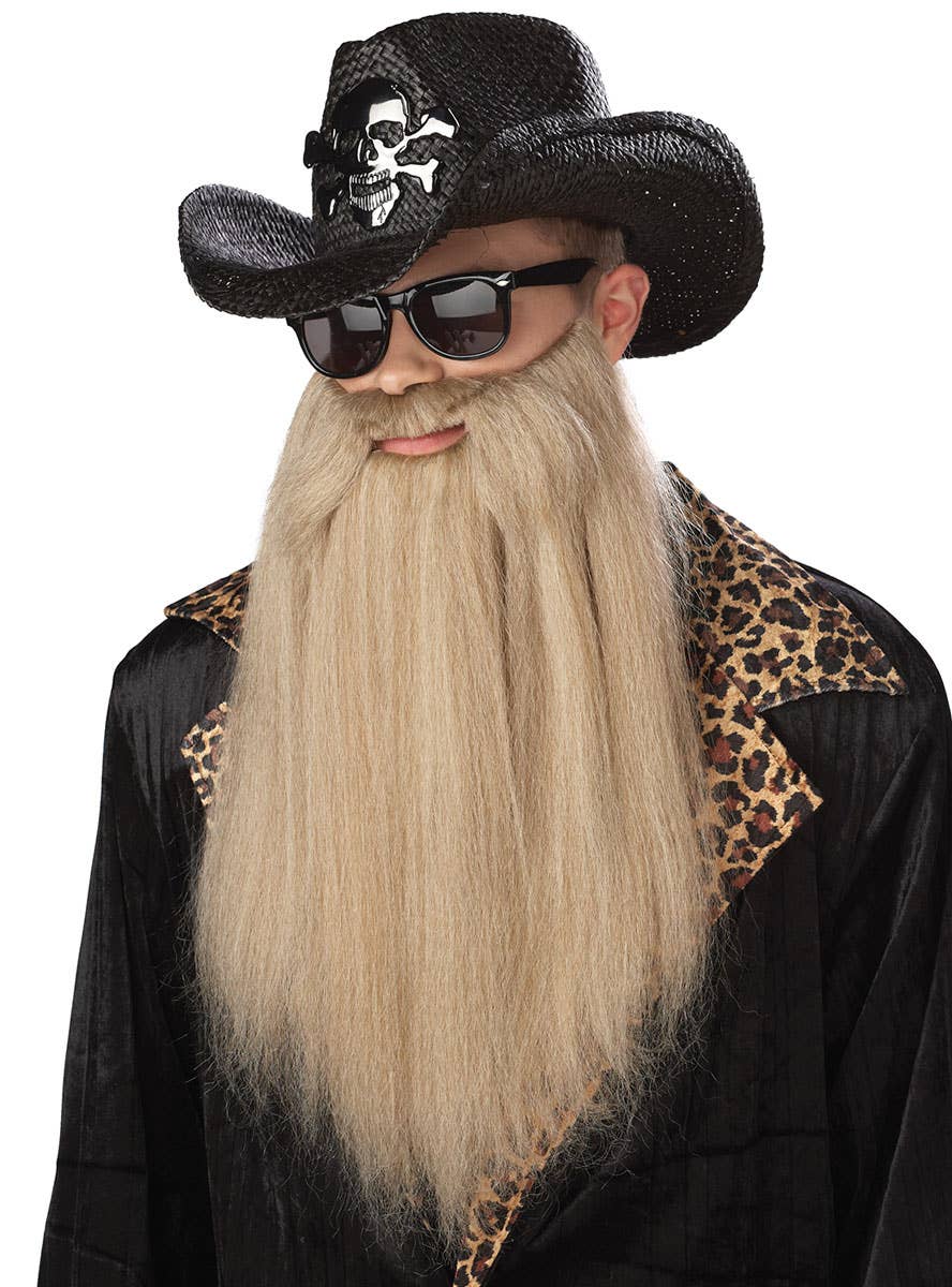 Long Bushy Blonde ZZ Top Costume Beard