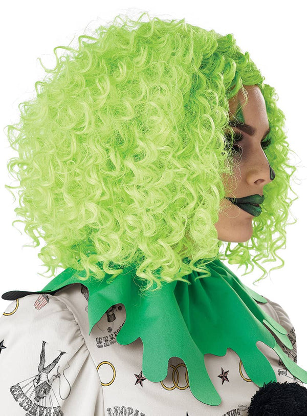 Green Corkscrew Curls Clown Wig Curly Clown Costume Wig for Women
