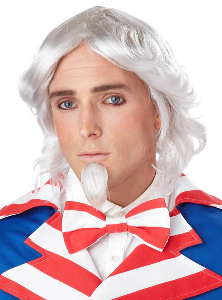 Uncle Same Men's American Wig and Goatee Accessory Set- Main Image