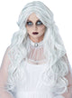 Women's Curly Long White Halloween Ghost Wig