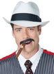 Men's Thin Black Gangster Moustache Costume Accessory